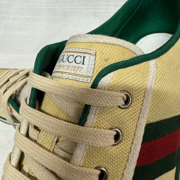 Gucci Tennis 1977 Web Stripe Trainers - Authentic - Picture 11 of 15